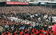 ده‌ها هزار نفر در مراسم عزاداری در هالکالی ترکیه گرد هم آمدند