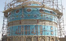 گنبد مطهر امامزاده جمال(ع) قم بازسازی شد