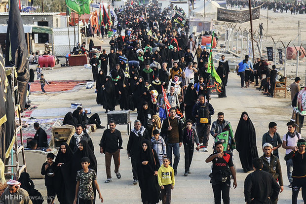 کاروان پیاده روی اربعین از نعمت آباد تاحرم حضرت عبدالعظیم حسنی(ع)